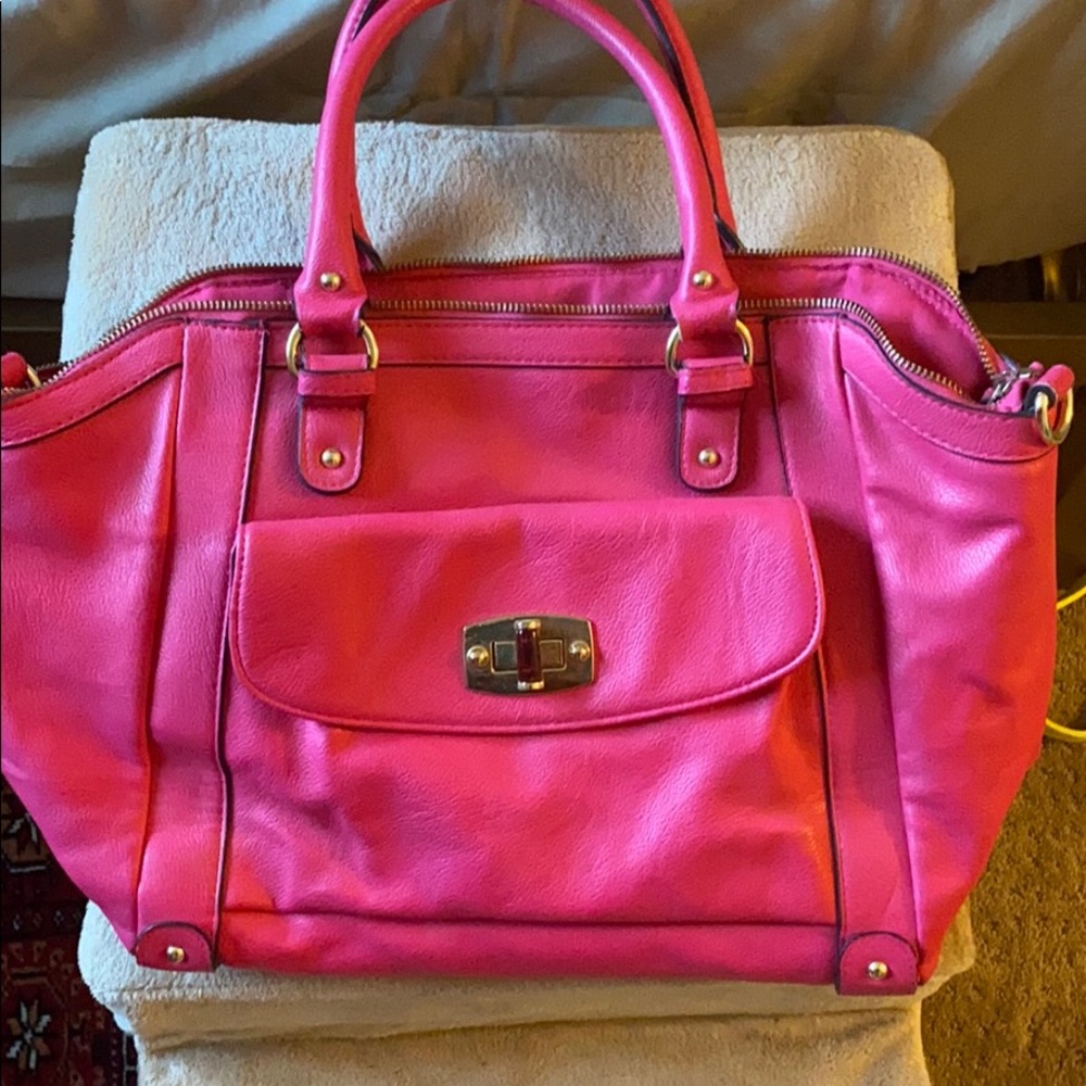 Bright pink handbag